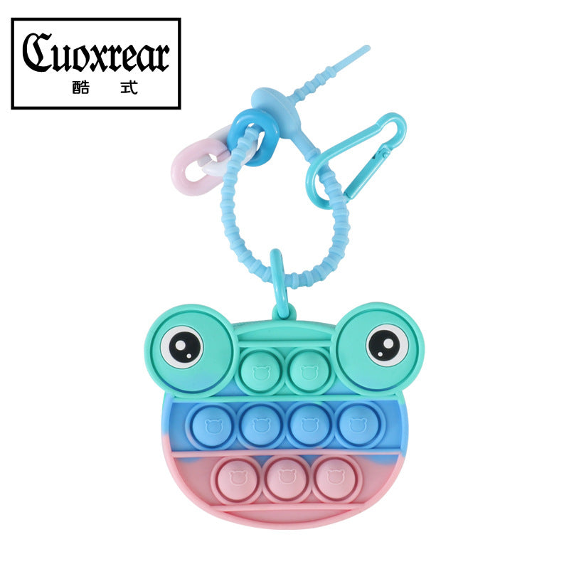 Wholesale Cute Unzipped Coin Purse Cartoon Silica gel Keychain